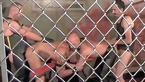 Leather-clad Hunks Fucking Each Others Asses