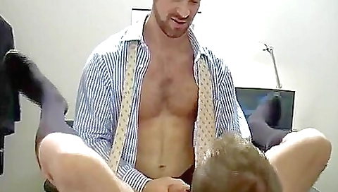 Sharply Dressed Office Hunks Playing Around