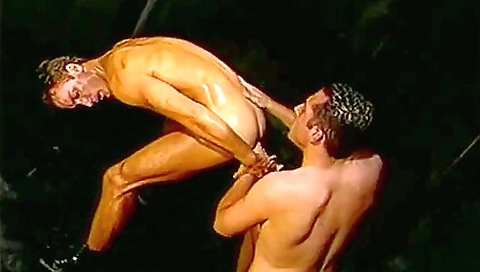 Passionate Men Are Having Fun With A Big Rubber Dick