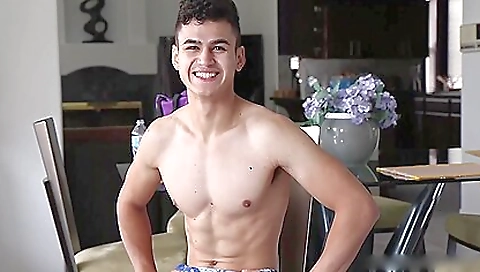 Bodybuilder Drills Uncut Legal Age teenager 18+ - Jerry Cabrera And Eddie Alvarado
