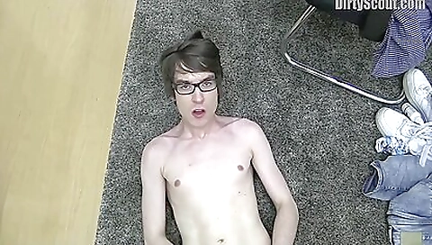 Dilettante teen 18+ With Delicious Hairstyle And Glasses