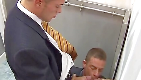 Glory Hole Action In The Office With Horny Businessmen